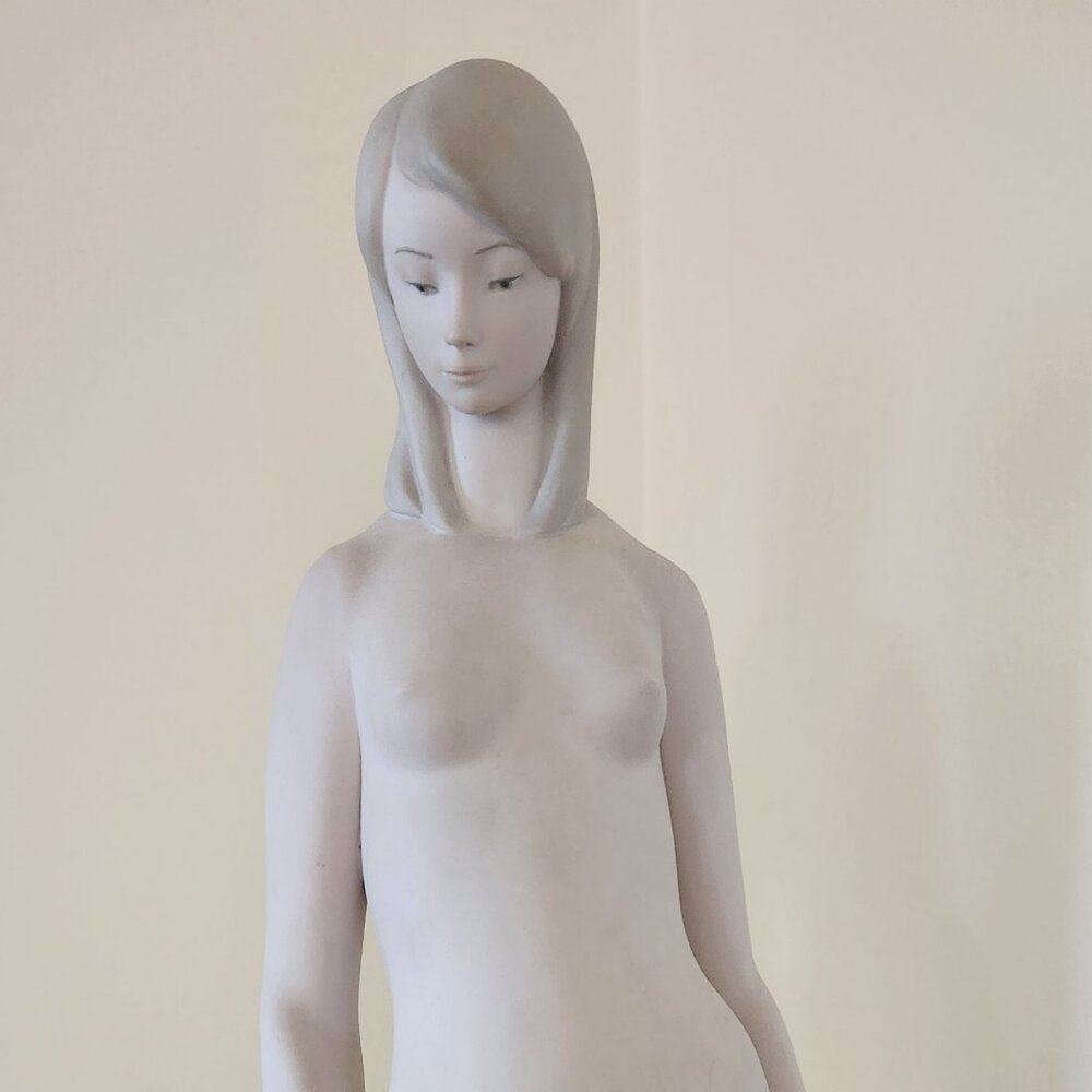 Retired Lladro Collectible Porcelain Nude Figurine, hand made in Spain